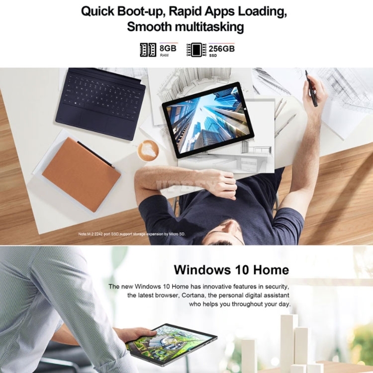 2in1 New Laptop Teclast X6 Pro 12.6" Intel Dual Core 8GB RAM 256GB SSD HD 2880*1920 Notebook Windows 10 Camera Tablet + Pen + Keyboard