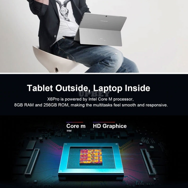 2in1 New Laptop Teclast X6 Pro 12.6" Intel Dual Core 8GB RAM 256GB SSD HD 2880*1920 Notebook Windows 10 Camera Tablet + Pen + Keyboard