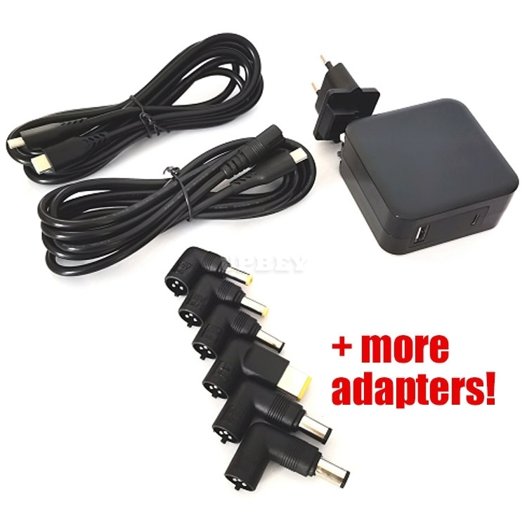 60W Universal Fast Charger PD Poer Delivery USB Type-C with 15 Plugs Adapter Cable DC for Laptop Smartphone for To shiba Lenovo Com paq Acer Dell HP A
