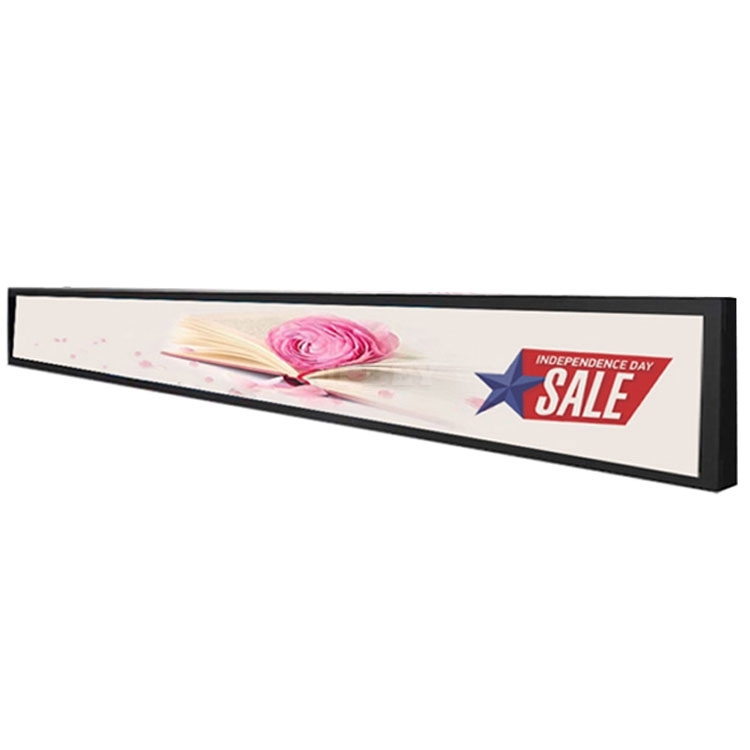 16.4" Advertising Shelf Edge Digital Advertising Player Ultra Wide Stretched Display For Supermarket