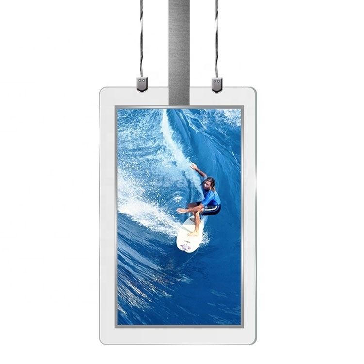 43" Android Ceiling Mounted Dual Sided Signage LCD Video Price Tag Display Side Advertising Digital Show Products for Supermarket Store Hotel Restaura
