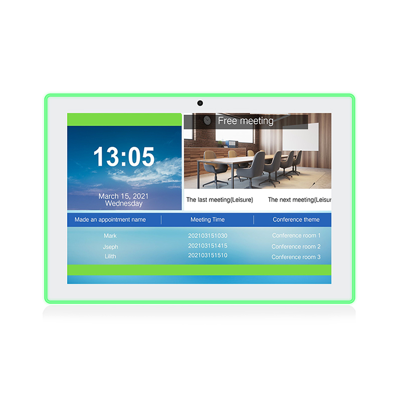 10.1 Inch Android Touch Tablet Meeting Room Equipment POE Four-edge Lights Wall Mount Digital Signage