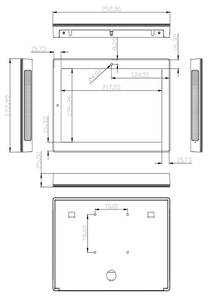 10.1Inch Android Touch Tablet Meeting Room Display Four-edge Lights Digital Signage