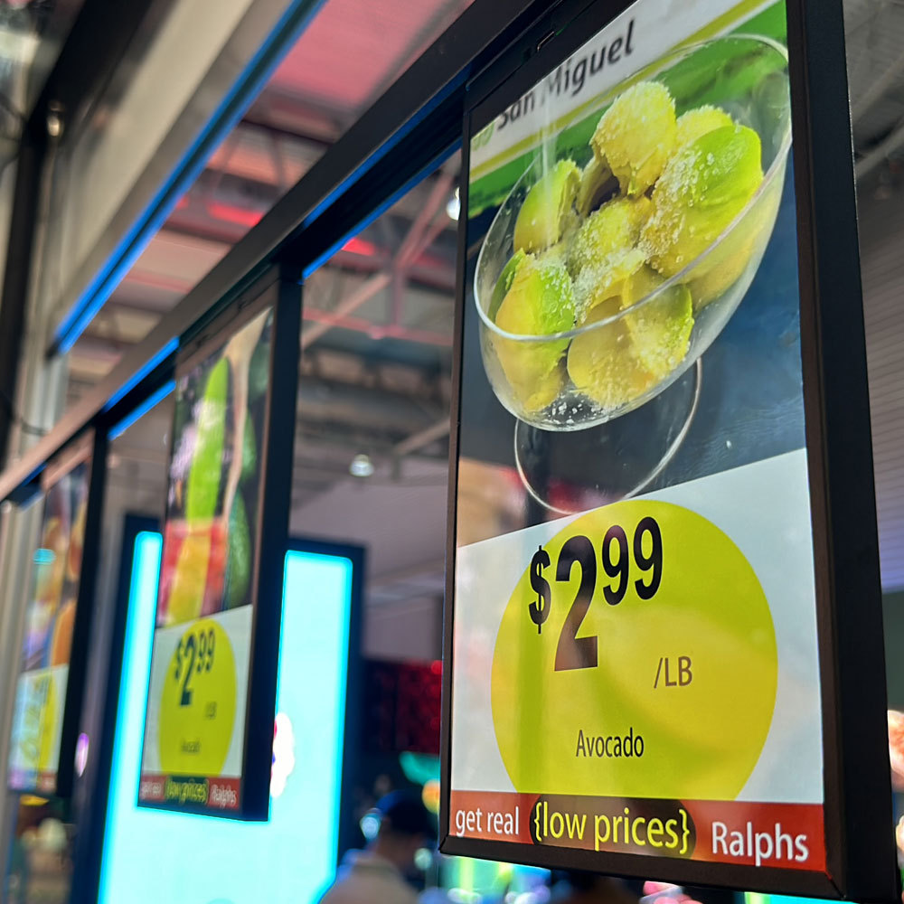 (1PC Dual Side Display, Same Content) 10.1" LCD Video Price Tag Advertising Digital Signage Show Products for Supermarket Store Hotel Restaurant