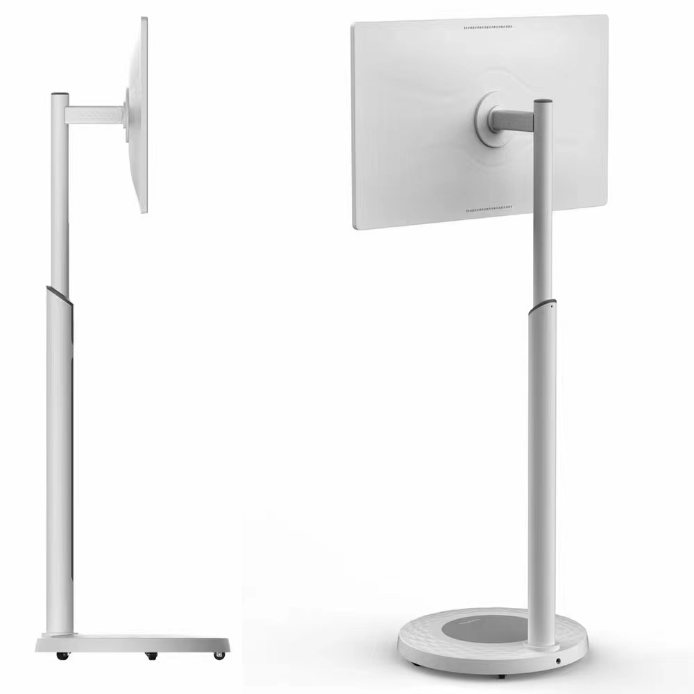 32-Inch Display Adjustable Floor Standing Wheels Digital Signage LCD Smart Screen Full HD 178° Viewing Angle Android Multi-Touch WiFi HDMI USB
