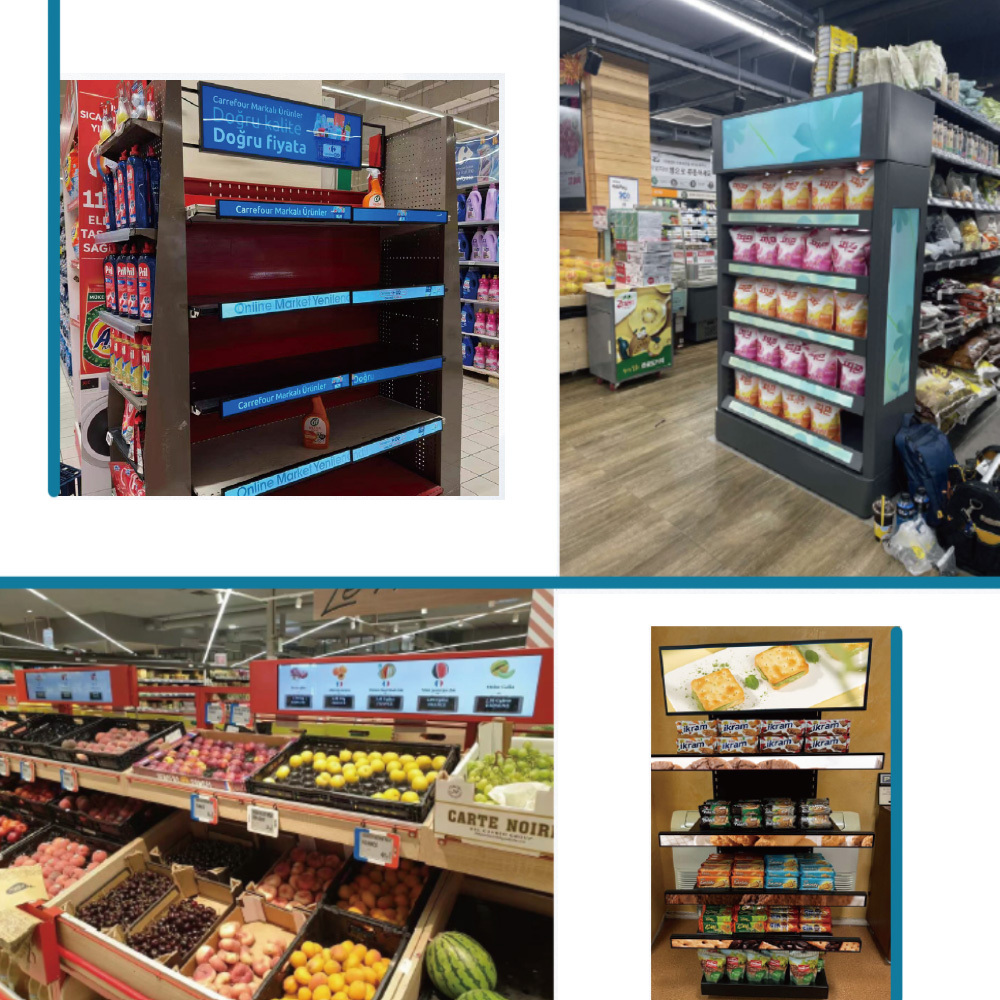 49.5" Advertising Shelf Edge Digital Advertising Player Ultra Wide Stretched Display For Supermarket