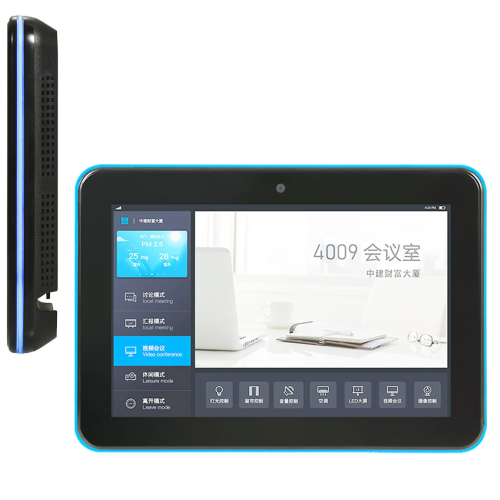 13.3" Inch Display LCD NFC RFID Conference Meeting Room Schedule Reservation Door Light Bar POE Touch Screen Android PC Camera