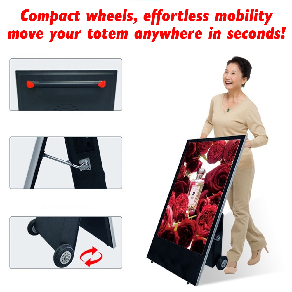 32" 43" 55" Outdoor Touch Screen IP65 Android Digital Signage Waterproof Battery Portable Display LCD Interactive Kiosk Totem