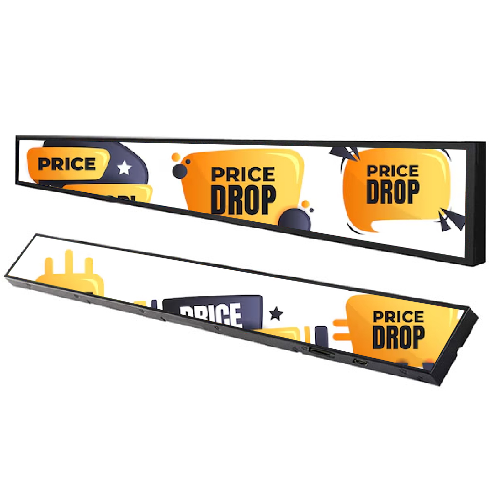 36.6" Advertising Shelf Edge Digital Advertising Player Ultra Wide Stretched Display For Supermarket