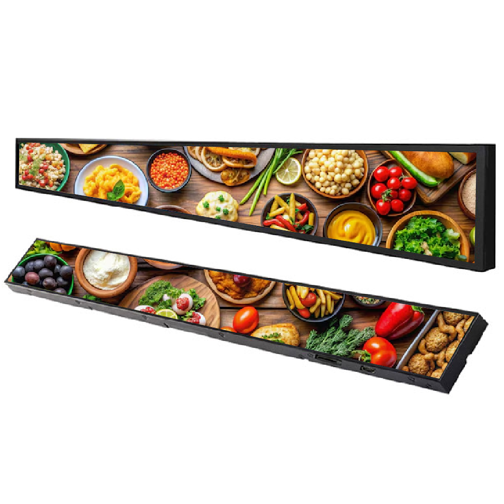 37.8" Advertising Shelf Edge Digital Advertising Player Ultra Wide Stretched Display For Supermarket