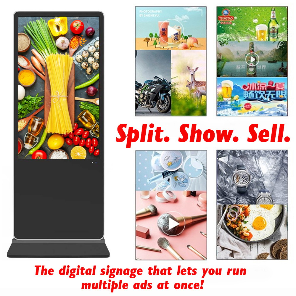 32" 43" 49" 55" 65" Floor-Standing LCD Touch Display (Windows) Totem Kiosk for Digital Signage Malls Store Restaurant Airport HD
