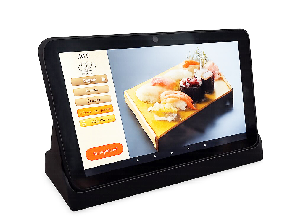 Black 10.1" Inch Android Digital Display Bulid-in 6000mAh Li Battery IPS Screen Lcd Advertising Player Module with PCB Board for Supermarket Store Hotel Res