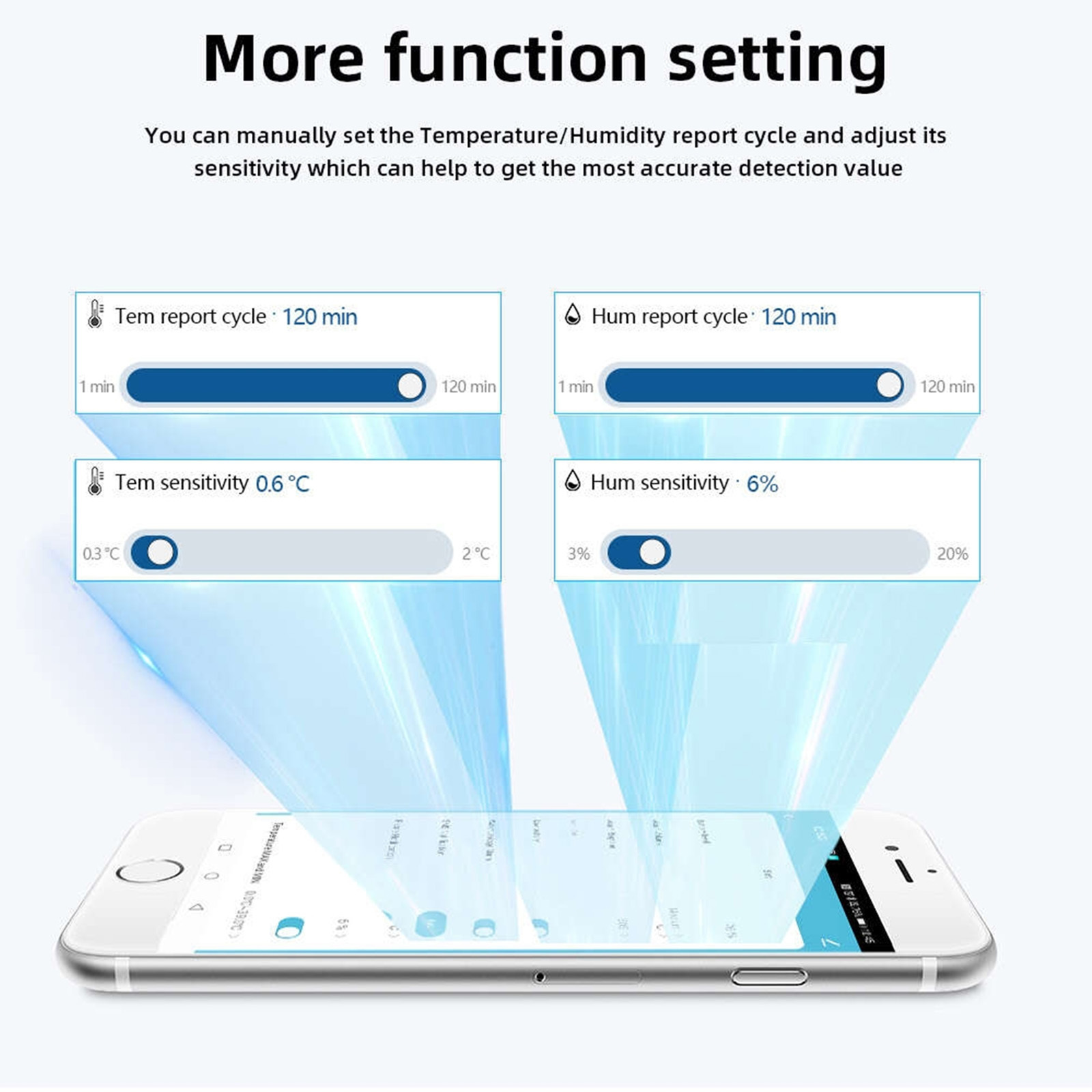 Tuya WiFi Smart Temperature & Humidity Sensor – 2.4GHz Wireless Environmental Monitor, Smart Life App, No Hub Required, Remote Monitoring & Smart Home Automation