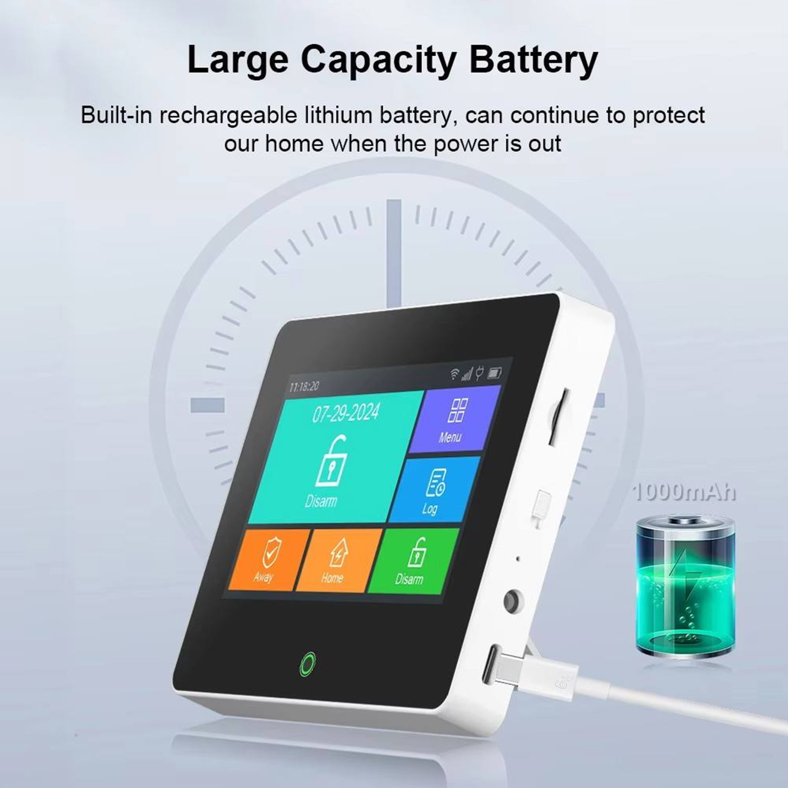 Tuya 4G GSM + WiFi Smart Alarm System with Touch Screen | Wireless Security Alarm Kit with PIR Sensor, Door Sensor & Remote Control