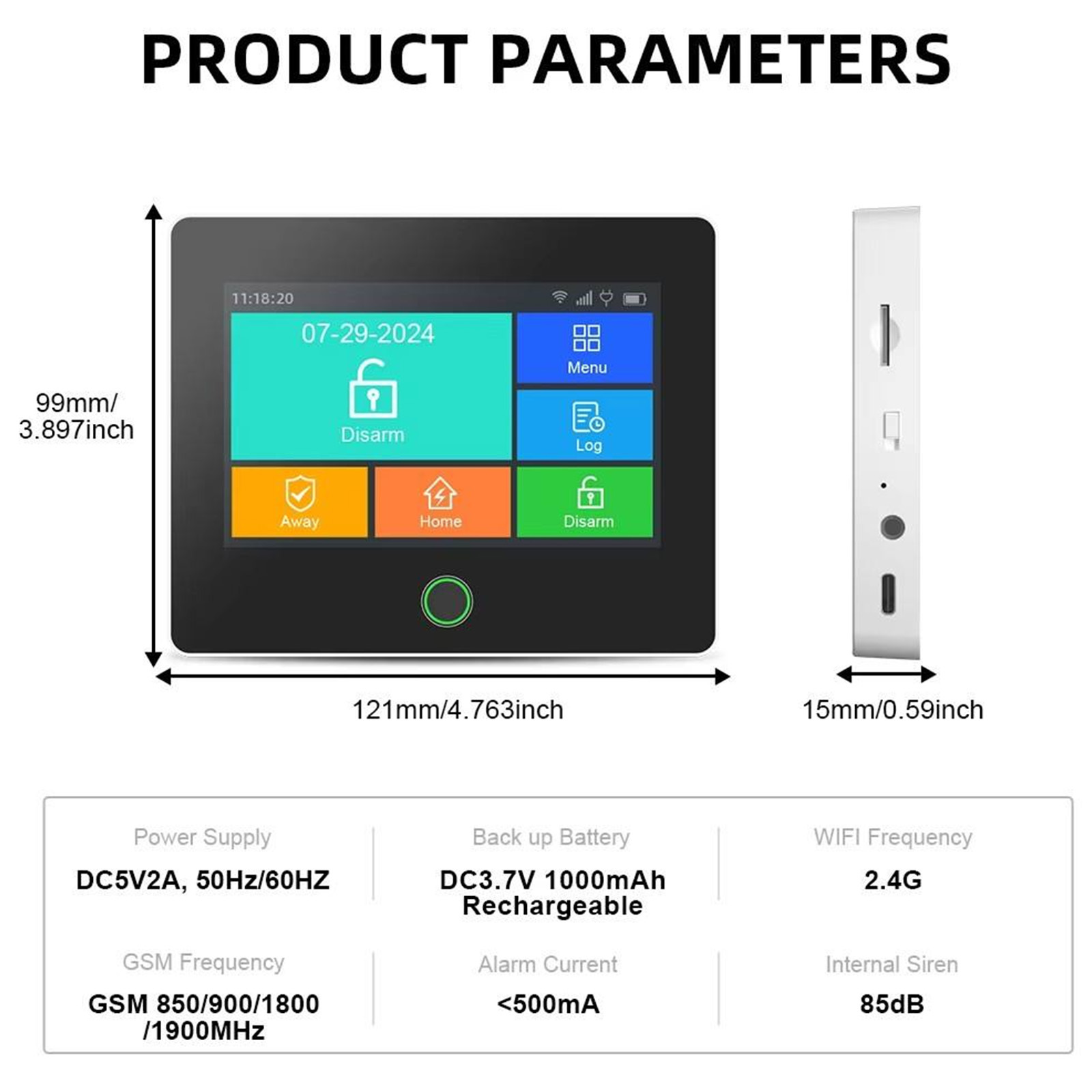 Tuya 4G GSM + WiFi Smart Alarm System with Touch Screen | Wireless Security Alarm Kit with PIR Sensor, Door Sensor & Remote Control