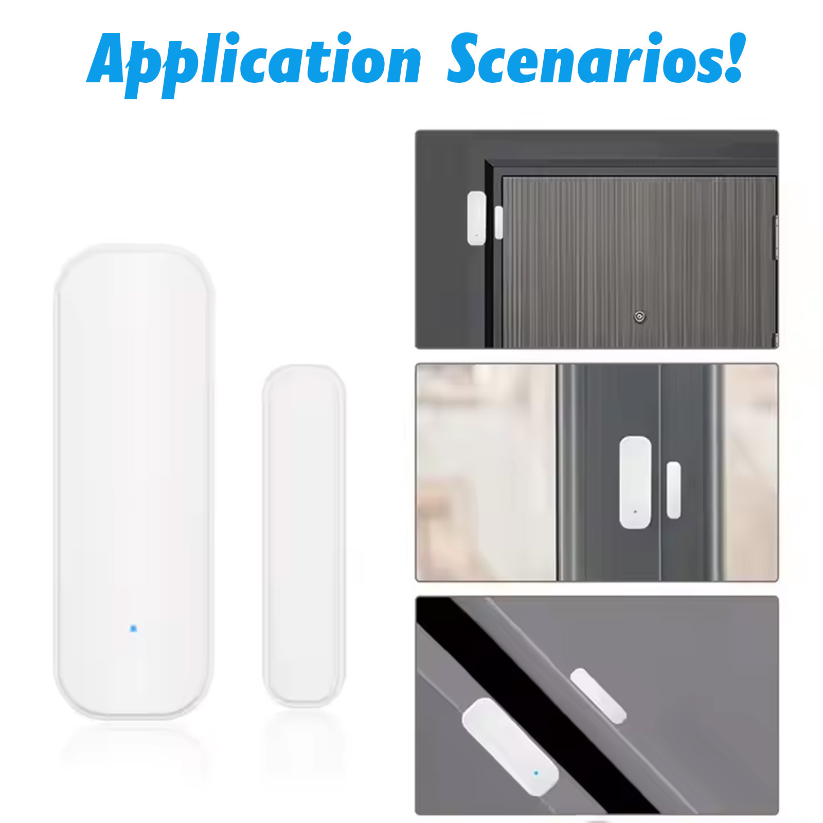 Tuya Smart WiFi Battery-Powered Security Device, Wireless Smart Home Security Sensor – White