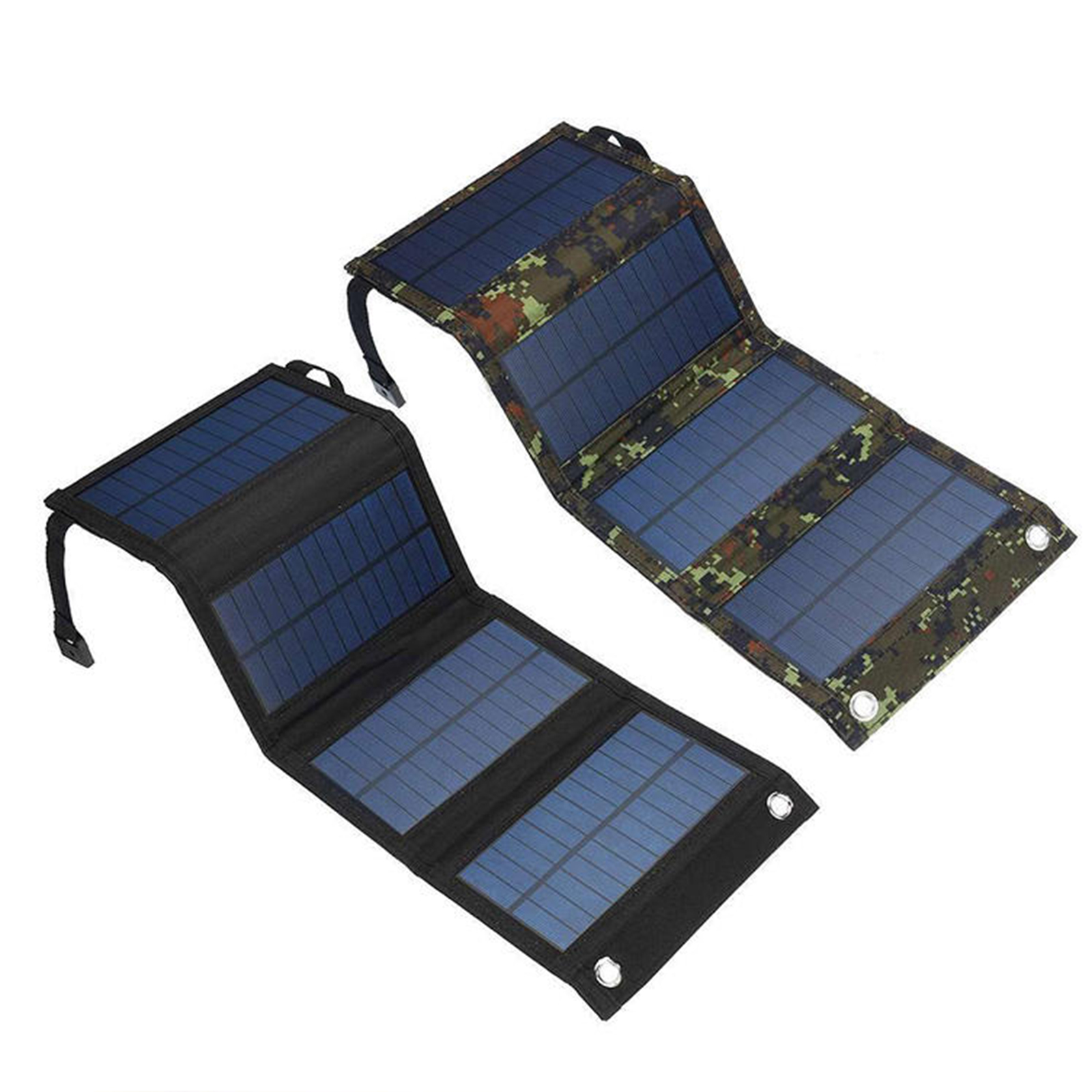 20W Foldable Solar Panel Portable USB 5V Solar Charger Outdoor Camping Emergency Power Bank Charger Waterproof PET Solar Panel for Hiking Travel Fishing OEM ODM