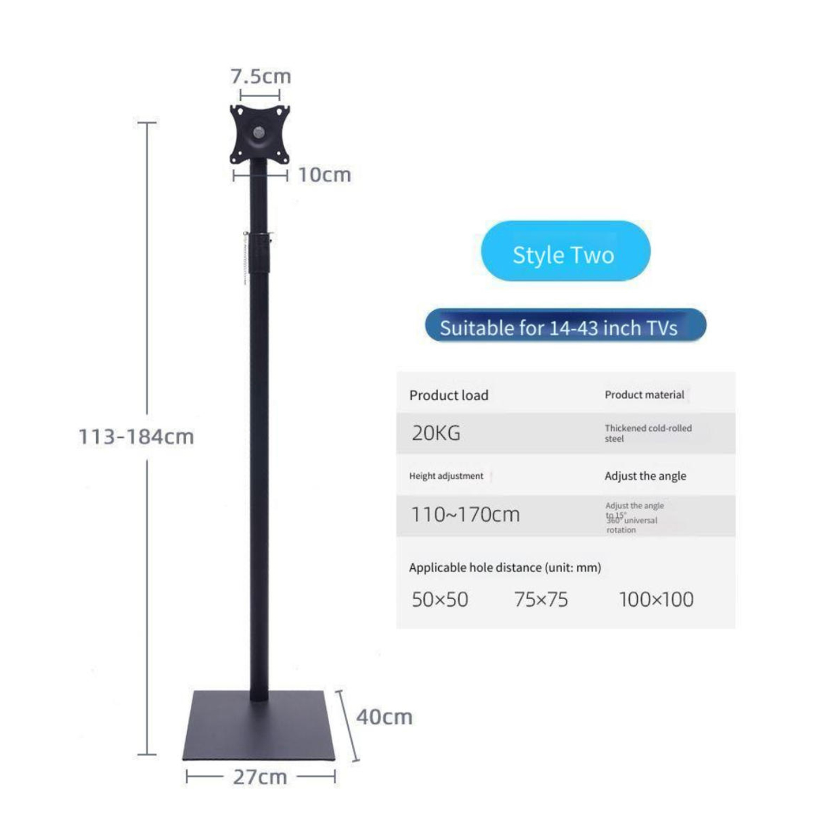 21.5" Floor-Standing LCD Touch Display (Android) Black Totem for Digital Signage in Malls, Retail Stores, Airports, and Restaurants