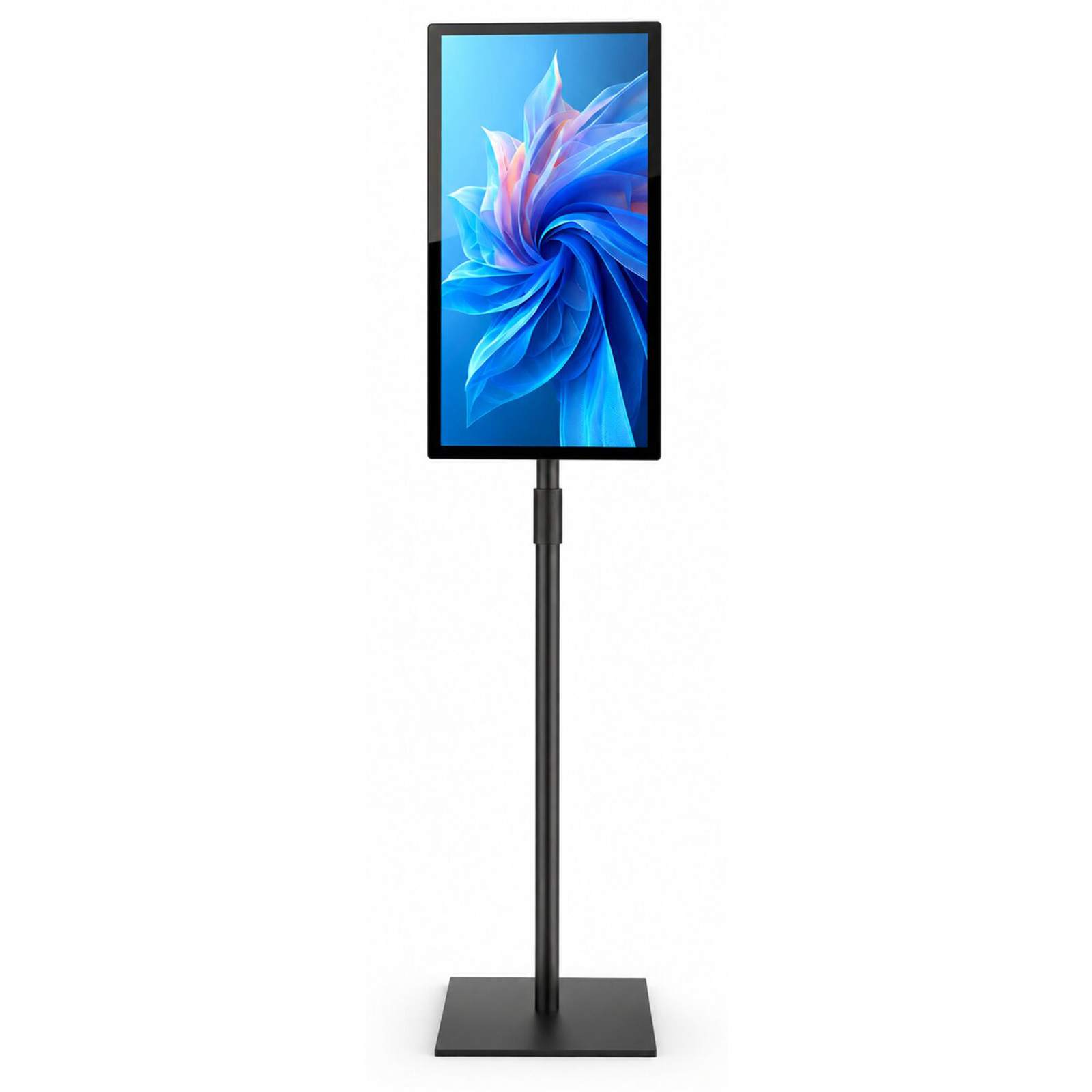 21.5" Floor-Standing LCD Touch Display (Android) Black Totem for Digital Signage in Malls, Retail Stores, Airports, and Restaurants