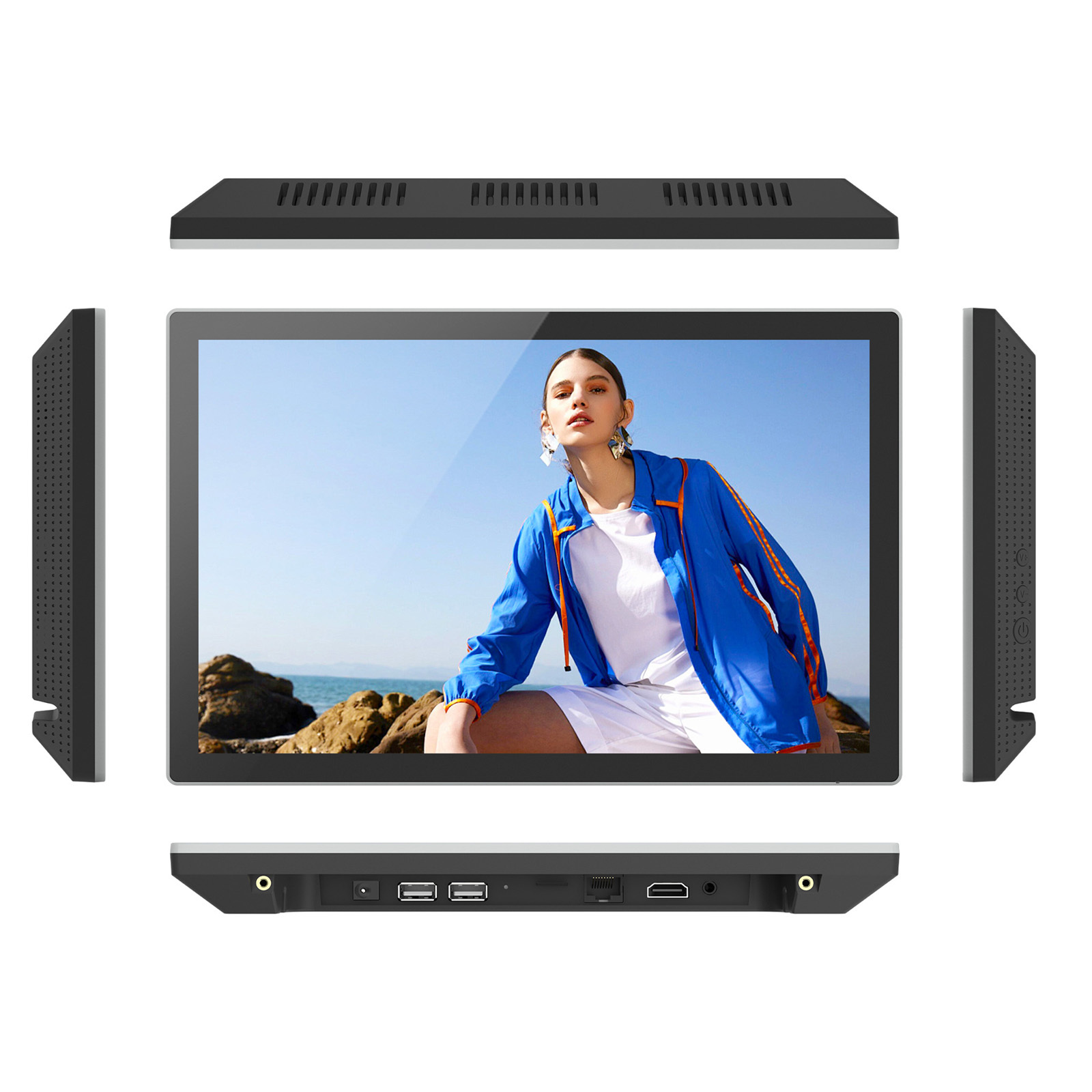 10.1 Inch Full Lamination Ultra Narrow Bezel Android Touch Display, Commercial LCD Screen for Digital Signage, Smart Home, Retail, Hotel, Meeting Room, Kiosk and OEM ODM Projects