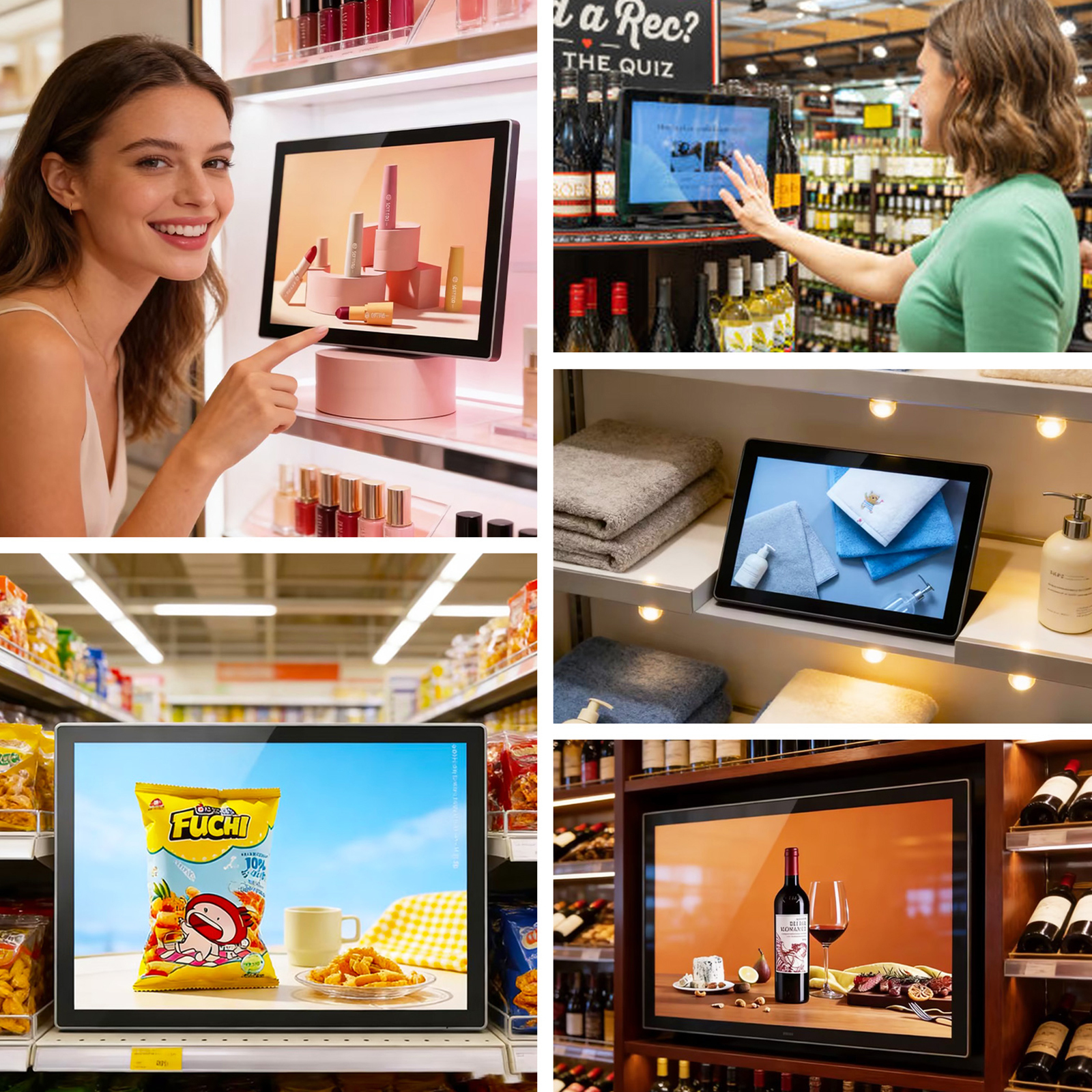 10.1 Inch Full Lamination Ultra Narrow Bezel Android Touch Display, Commercial LCD Screen for Digital Signage, Smart Home, Retail, Hotel, Meeting Room, Kiosk and OEM ODM Projects