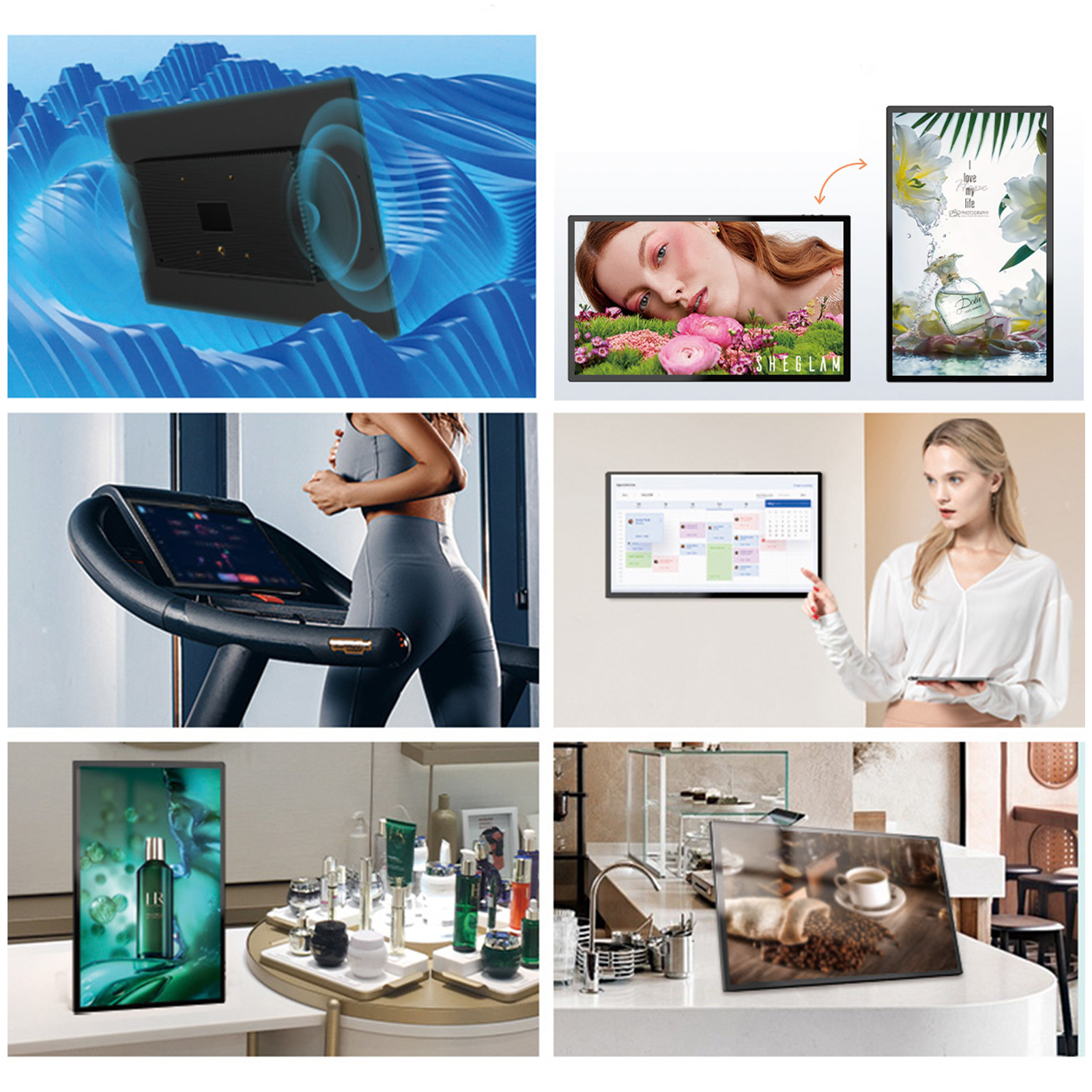 15.6 Inch Android Touch Screen Digital Signage Display, Full HD Interactive Commercial LCD Panel, Wall Mounted with Narrow Bezel for Hotel, Retail, Meeting Room & OEM ODM