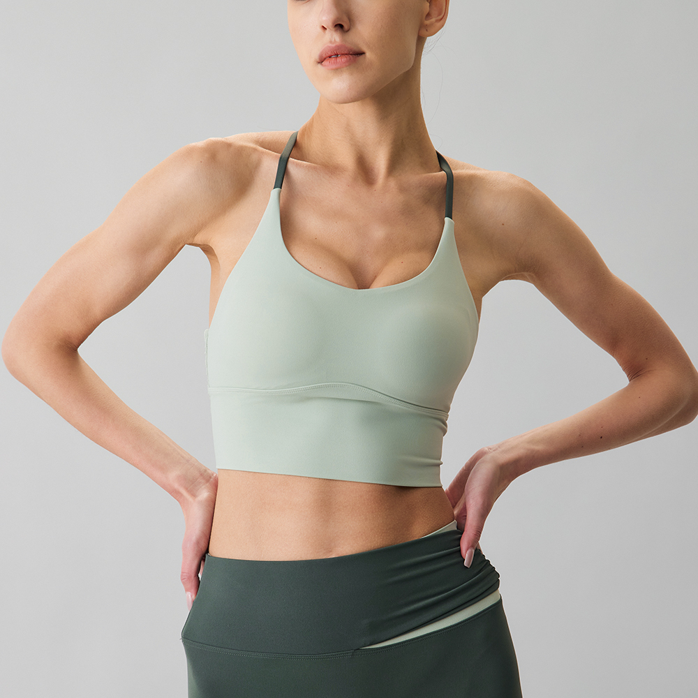Women Knitted Nylon Yoga Sports Bras