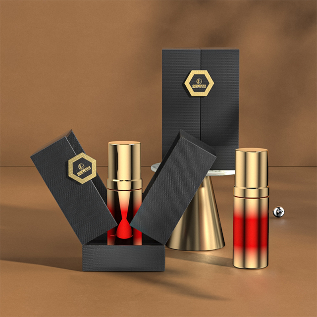 Custom Black & Gold Double-Door Skincare Box,MY SHOP,Custom Black & Gold Double-Door Skincare Box