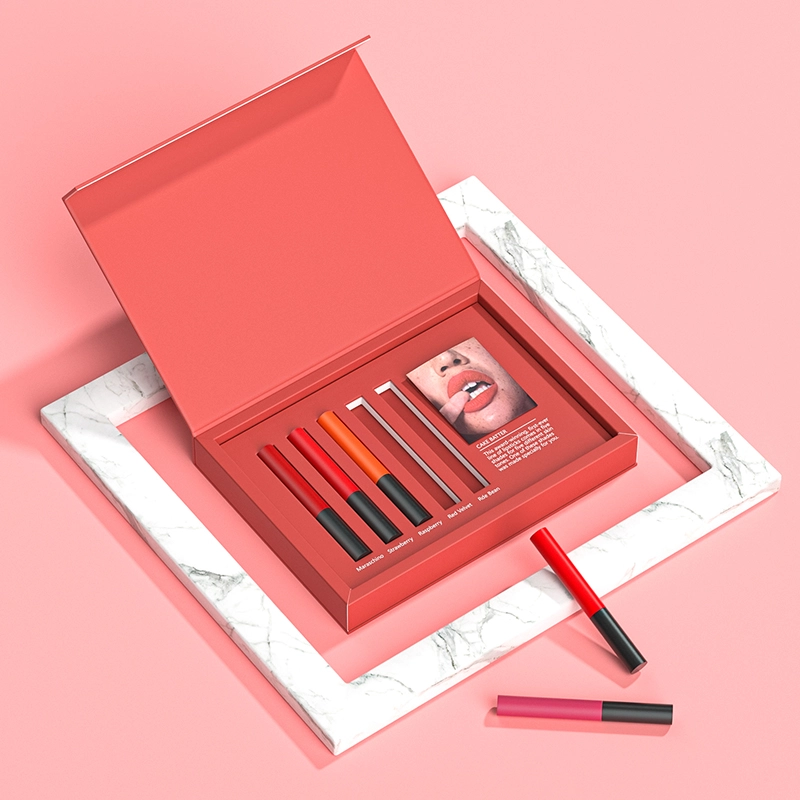 Minimalist Matte Magnetic Flip Lip Gloss Set Box,MY SHOP,Minimalist Matte Magnetic Flip Lip Gloss Set Box