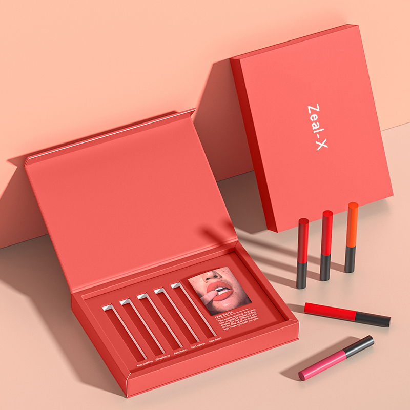 Luxury Foil-Stamped Single Drawer Lip Gloss Box,MY SHOP,Luxury Foil-Stamped Single Drawer Lip Gloss Box