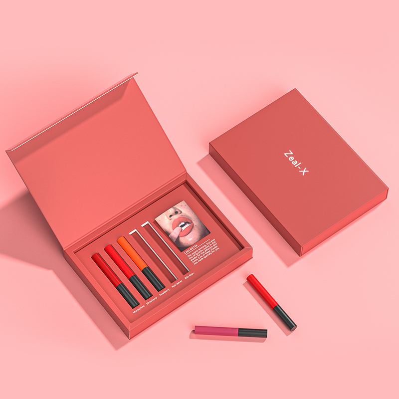 Minimalist Matte Magnetic Flip Lip Gloss Set Box,MY SHOP,Minimalist Matte Magnetic Flip Lip Gloss Set Box