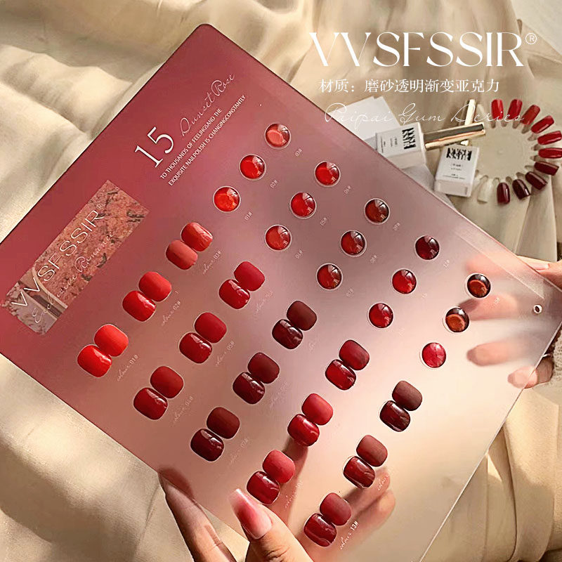 VVSFSSIR Encore Red Gel Nail Polish – Sunset Rose & Cherry Red Shades