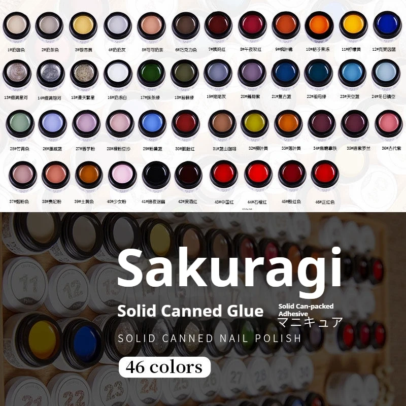 VVSFSSIR Nail Japanese Solid Gel Nail Polish Set, Sakura Blue Jar Colors, High Pigment Soak Off UV LED, Autumn Winter Nail Art