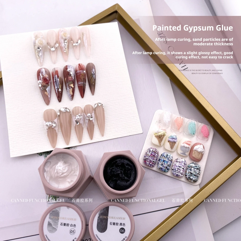 VVSFSSIR Nail Dreamer Painting Gel, Black & White Liner Gel, Mirror Silver Chrome, Ultra-Pigment Platinum, Soak Off UV LED Nail