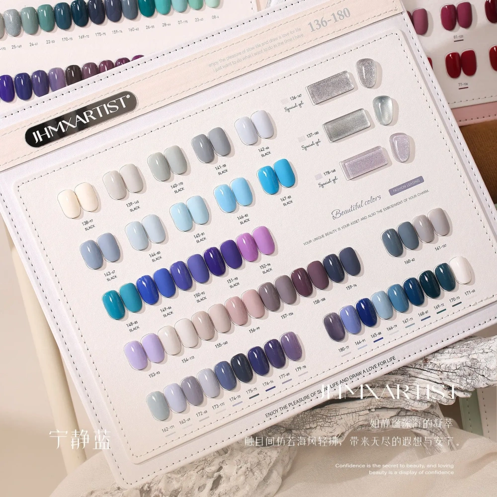 VVSFSSIR Nail 180 Colors Jelly Nude Gel Nail Polish Set, Milky Translucent Pink, Soak Off UV LED, Professional Salon Starter Kit