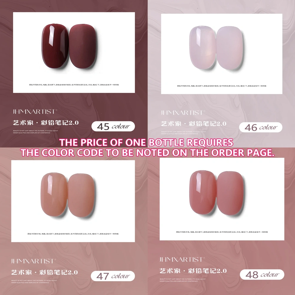 VVSFSSIR Nail 180 Colors Jelly Nude Gel Nail Polish Set, Milky Translucent Pink, Soak Off UV LED, Professional Salon Starter Kit