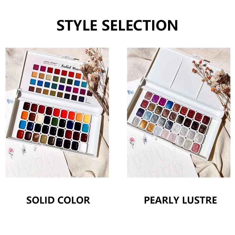 VVSFSSIR Nail Solid Watercolor Paint Set, Pearl Shimmer Nail Art Pigment, Blooming Gel Drawing Kit for Ombre Marble Design