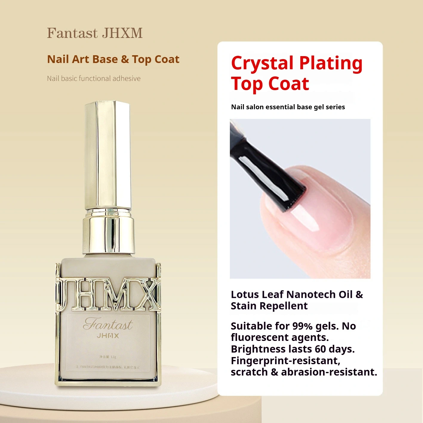 VVSFSSIR Nail Mini Gold Bottle Function Gel Set, Base Coat, Self-Leveling Top Coat, Builder Gel, Soak Off UV LED, Nail Salon Kit