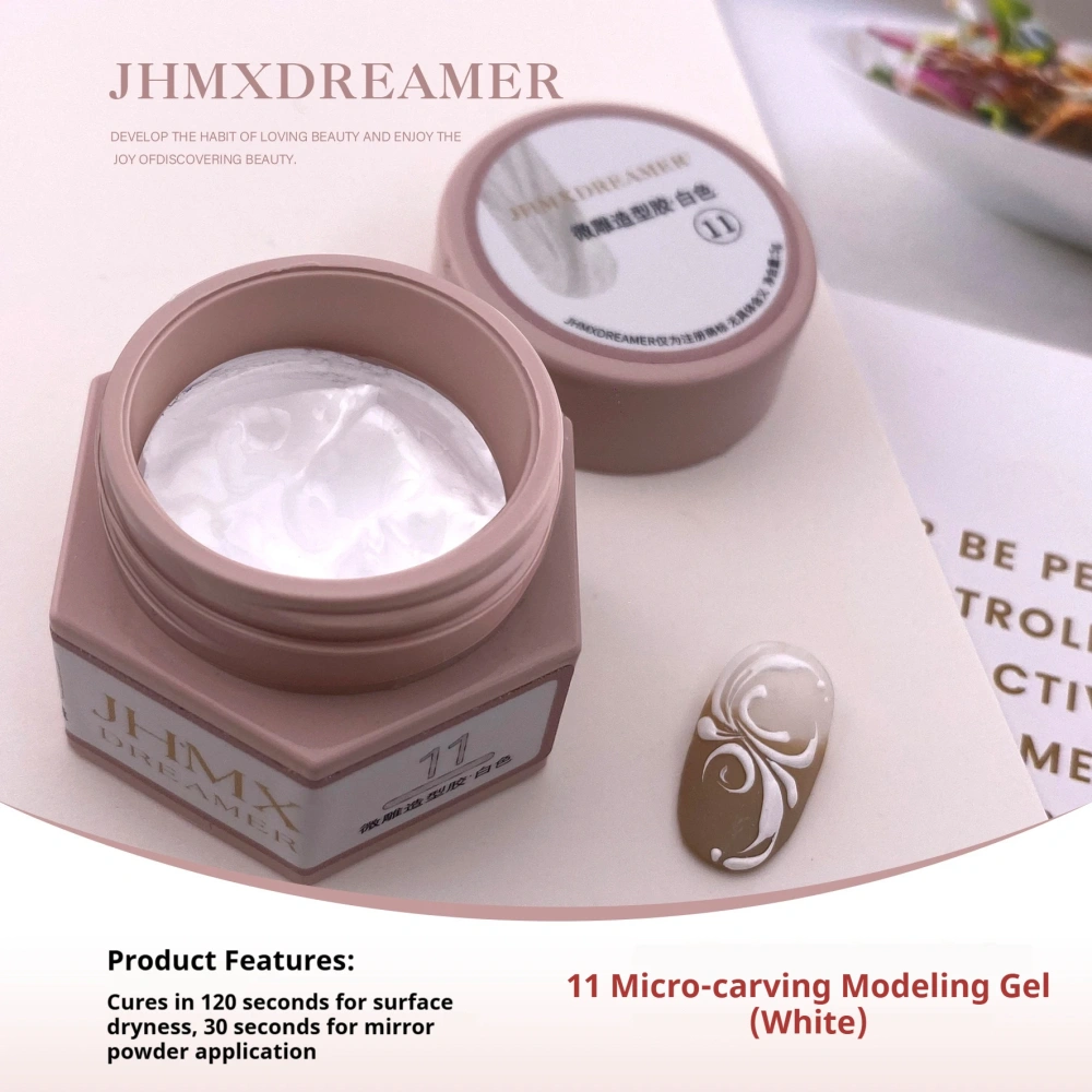 JHMX Nail Art Painting Gel Mirror Silver Platinum Liner Gel Set
