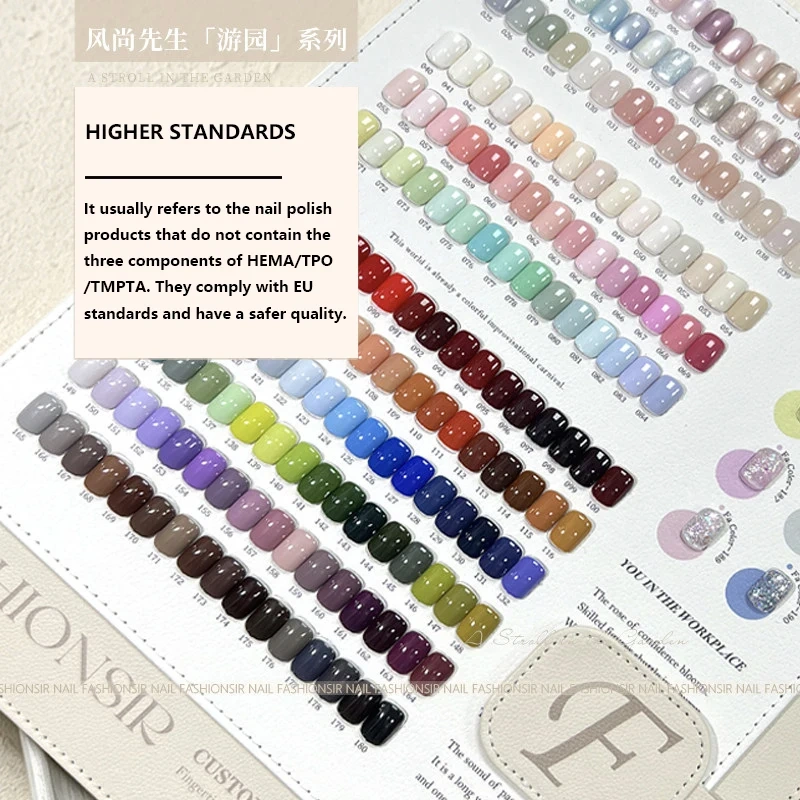 VVSFSSIR Nail 190 Colors Gel Polish Set, HEMA Free TPO Free TMPTA Free, EU Standard Soak Off UV LED, Professional Salon Kit