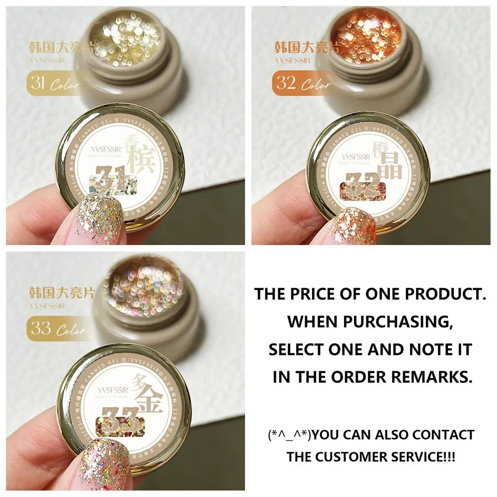 VVSFSSIR Glitter Gel Polish Set Chunky Sparkle Nail Art Collection