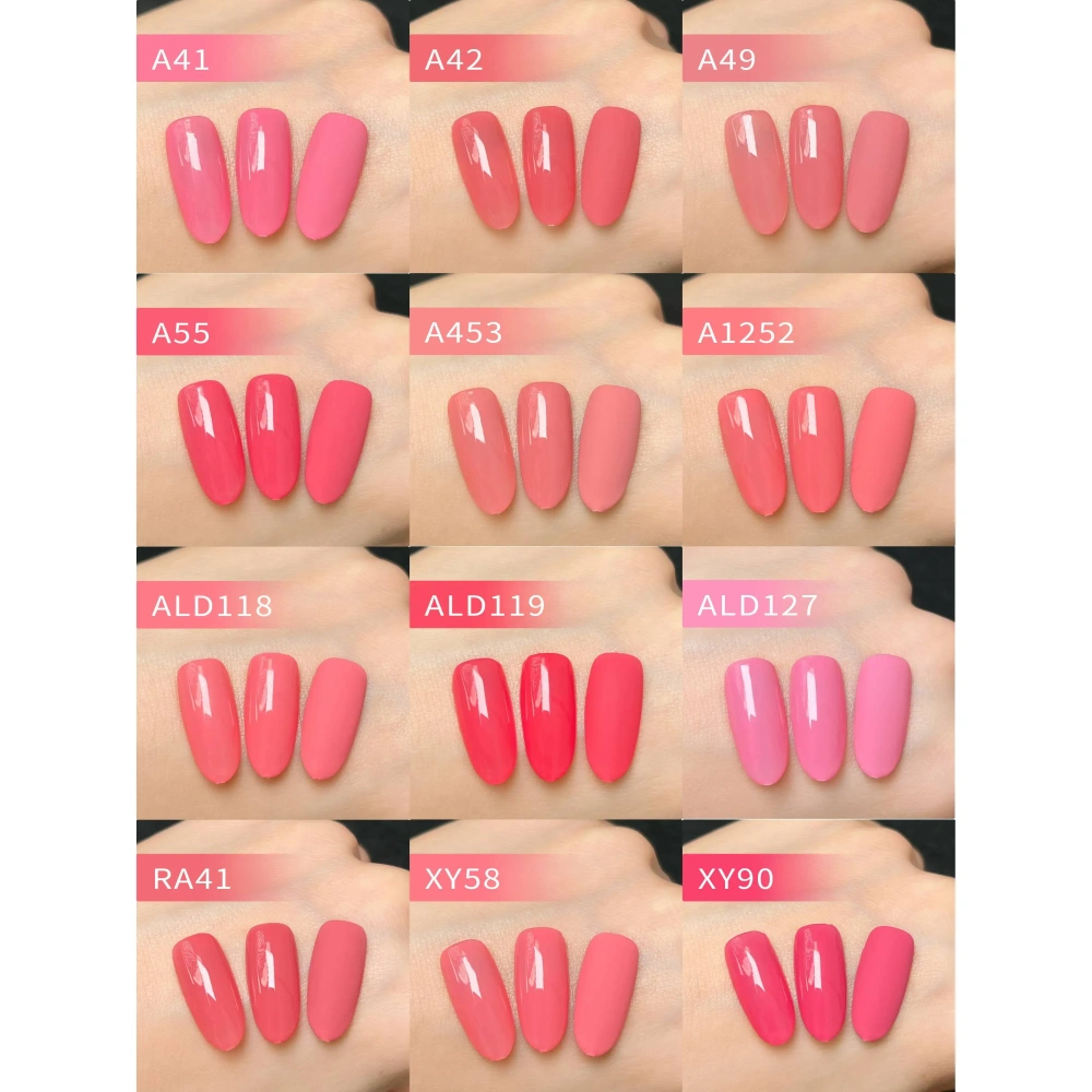 VVSFSSIR Nail Jelly Pink Gel Nail Polish, High Pigment Solid Color Soak Off UV LED, Odorless Salon Nail Art Gel
