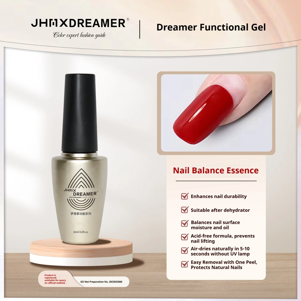 JHMX Dreamer Builder Gel System – Strengthening Base & No-Wipe Top Coat
