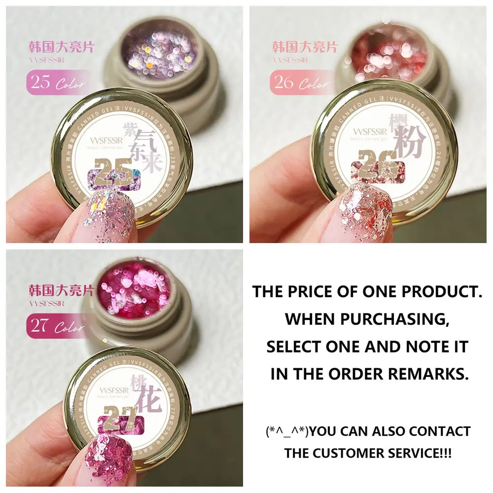 VVSFSSIR Glitter Gel Polish Set Chunky Sparkle Nail Art Collection