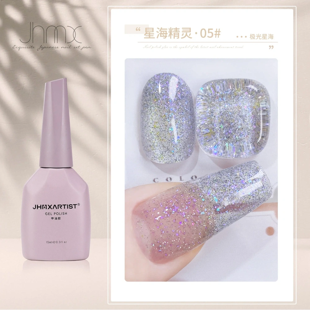 VVSFSSIR Nail 12 Colors Galaxy Shimmer Gel Polish Set, Sparkling Fairy Glitter UV Gel, Long Lasting Soak Off UV LED Nail Art
