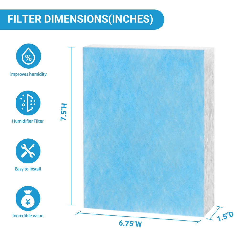 Lemige 4 Pack HFT600 Humidifier Filters T Compatible with Honeywell Humidifier HEV615 and HEV620, Compare to Part HFT600T HFT600PDQ, Upgraded HFT600PF1 Replacement Wicking Filter T