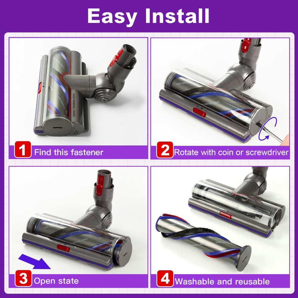 Lemige V11 High Torque Cleaner Head Replacement for Dyson V11 V15 V10 V8 V7 SV10 SV11 SV12 SV14 SV15 SV22 SV25, Upgrade Vacuum Head Attachments for Dyson Parts & Accessories No. 970100-04 & 05