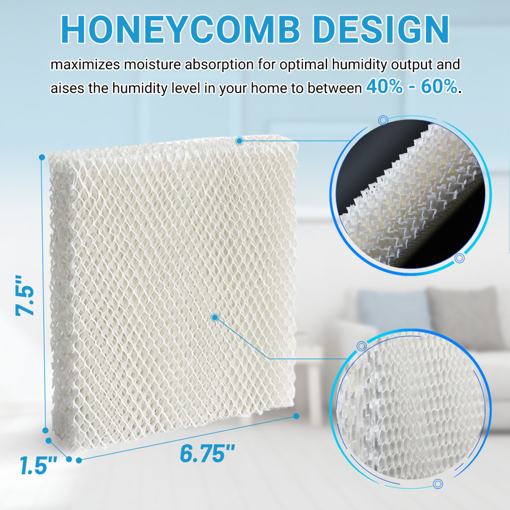 Lemige 4 Pack Humidifier Wicking HFT600 Filters T Compatible with Honeywell Tower Humidifier HEV615 HEV620, Compare to part HFT600T HFT600PDQ