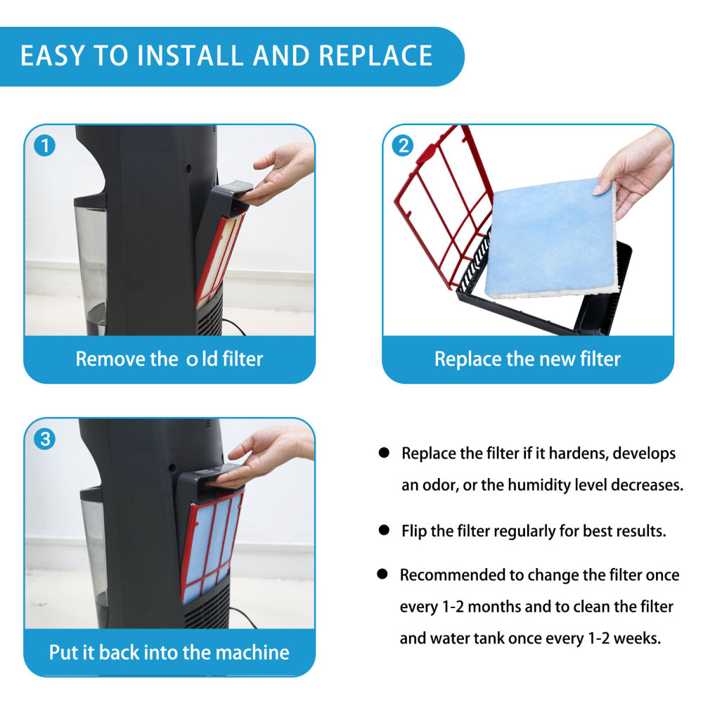 Lemige 6 Pack HFT600 Humidifier Filters T Compatible with Honeywell Humidifier HEV615 and HEV620, Compare to part HFT600T HFT600PDQ, Upgraded HFT600PF1 Replacement Wicking Filter T