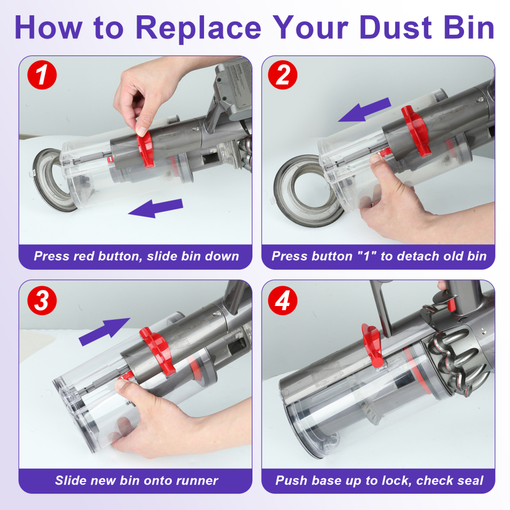 Lemige Upgraded V11 V15 Vacuum Dust Bin Canister Replacement Parts for Dyson V15 V11 SV14 SV15 SV22 Vacuum Cleaner, For Dyson Vacuum Attachments & Accessories No. 970050-01 & 965443-01